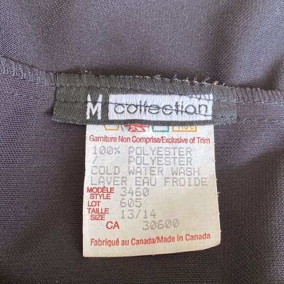 Vintage Lori M Black Evening Maxi LBD Dress - Picture 10 of 10